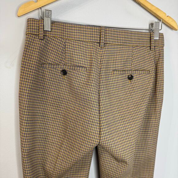Theory Treeca 2 Portland Check Chino Wool-blend Stretch Pants Multi Sz 4 New - Picture 11 of 16
